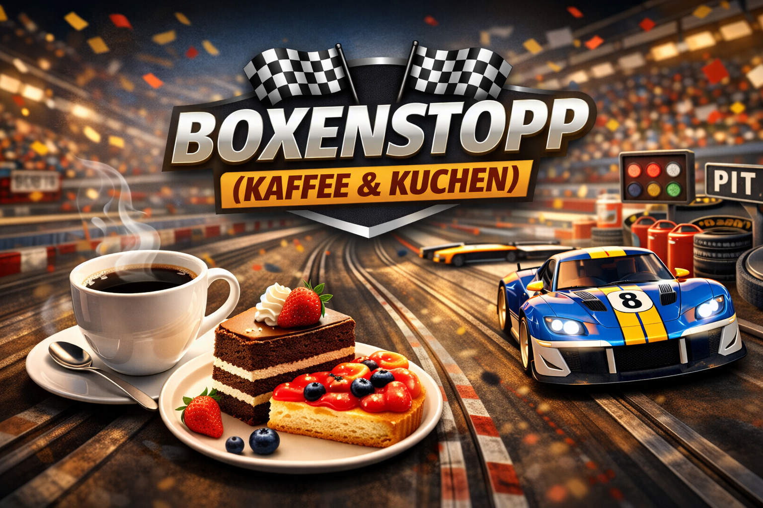 Miniature pit stop vibe